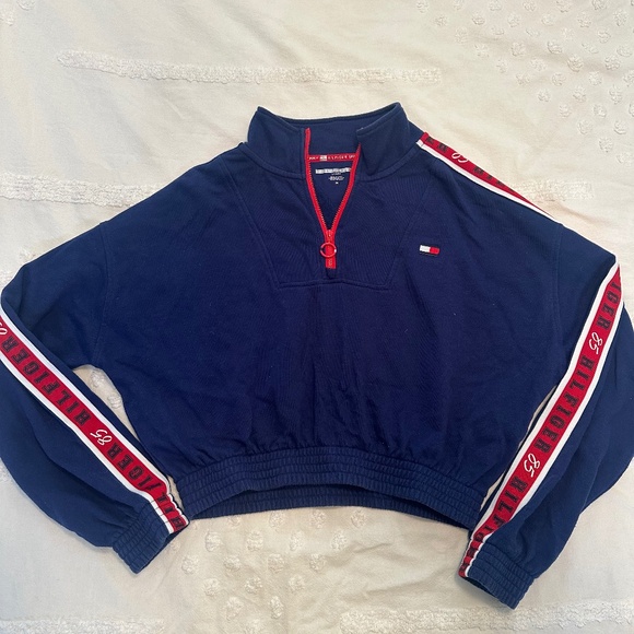Tommy Hilfiger Cropped Half Zip - Picture 1 of 5